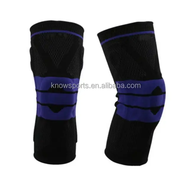 Hochwertige elastische Kompressions-Waben-Knies chützer Basketball-Knie-Ärmel