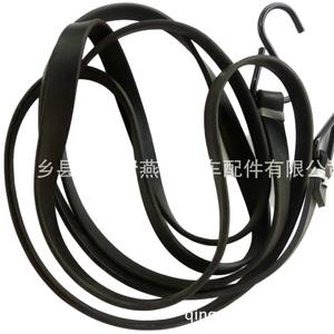 Cordon élastique en caoutchouc pour bagages avec crochet en S, noir, épaissi, équipement de fixation pour voiture, accessoires - Product Image 5