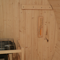 Sauna Exterior de Barril de Madera de Pino Blanco de Bajo Consumo Energético con Calentador de 6KW