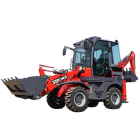 Excavator Mini TOPONE, Loader Diesel 37kW Mesin Euro5, Hydraulic Wheel Loader Kapasitas Bucket 0.6cbm, Terperkuat