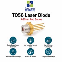 Diode laser UOC U-LD-630547AP 635nm 5mW TO-18, module de diode laser rouge pour la mesure de distance au laser, capteur de télémétrie