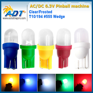 เอซี ดีซี ที10 194 # หลอดไฟ LED 6.3V รุ่น 555 Wedge Pinball พร้อมฝาครอบเลนส์แบบฝ้าสีขาว ป้องกันการสะท้อนแสง สำหรับอะไหล่เครื่องพินบอล - Product Image 4