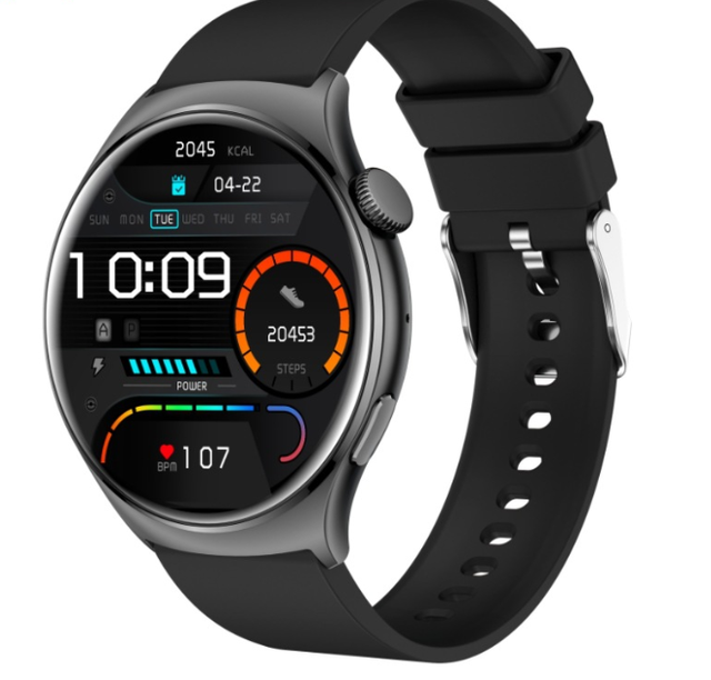 New Hot Selling QX10 Smartwatches Round Shape Design Screen Control 300mah Battery Alloy Watch Case Amoled Smart Watch