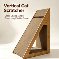 Griffoir mural triangulaire à angle droit pour chat, planche à gratter inclinée, griffoir peu encombrant pour chat, mobilier d'intérieur
