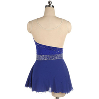 LIUHUO Robe de patinage artistique sur glace Filles Patinage Bleu Ballet Danse Léotard Robe dentelle florale Robe noire et rouge CA