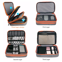 Étui de voyage portable pour accessoires électroniques, organiseur de câbles, housse de protection, sac de transport pour gadgets, organiseur de chargeurs USB et clés USB
