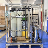 Système de traitement d'eau par osmose inverse industriel 500LPH, installation de purification RO en acier inoxydable SS304 pour l'eau potable pure