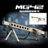Reobrix 77006 Modèle d'arme technique militaire allemande MG-42, tirant des balles, en briques de construction MOC, ensembles de jouets