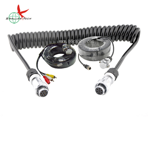 Custom 5pin 7pin Trailer Backup <strong>Camera</strong> <strong>Cable</strong> with 7pin Socket 7core Trailer Spiral <strong>Cable</strong> - Product Image 6