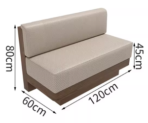 Muebles <span class=keywords><strong>de</strong></span> Restaurante, Sofá para Cafetería, Banqueta Semicircular para Comida Rápida, Juego <span class=keywords><strong>de</strong></span> Mesa y Sillas <span class=keywords><strong>de</strong></span> Madera para Comedor - Product Image 6