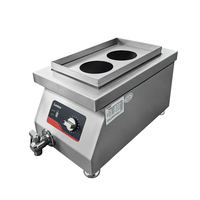 Lestov Double Paniers Commercial Induction Pâtes Cuiseur 2 Brûleurs Restaurant Induction Nouilles Chaudières pour Cuisine