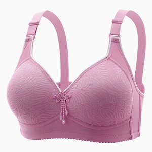 2025 elegante nuovo reggiseno di pizzo Sexy quattro file tre bottoni spugna tazza di biancheria intima per le donne - Product Image 6