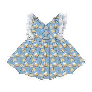 Qingli ODM/OEM Новейшая летняя детская одежда с принтом еды оптом платье для маленьких девочек