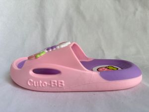 Cute-BB Pantofole Rosa con Cartoni Animati, Taglia 24-31, Suola in EVA, Punta Aperta, per Uso Domestico - Product Image 1