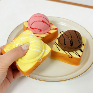 Juguete Blandito de Silicona con Forma de Pan Tostado y Helado, de Recuperación Lenta, Antiestrés, Novedad - Product Image 5