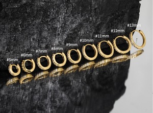 <span class=keywords><strong>Plata</strong></span> de Ley 925 chapada en oro de varios tamaños circón pequeño Micro pavé pequeño aro de oro Huggie pendientes de bebé <span class=keywords><strong>para</strong></span> mujer - Product Image 6