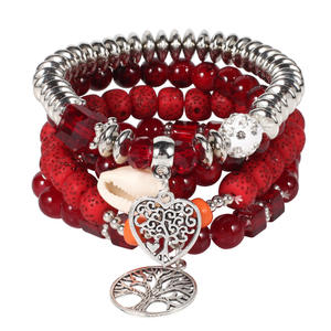 Bracelets en coquillages Life Tree, plaqués argent, bijoux bohèmes pour femmes, cadeau - Product Image 6