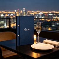 Porte-menu en cuir PU avec reliure à vis, couverture d'impression de menu, porte-menu en cuir pour bar, hôtel, restaurant