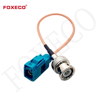 Connecteurs coaxiaux durables FOXECO BNC vers Fakra, câble adaptateur RF pour les tests de communication embarquée