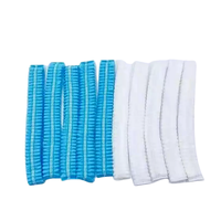 Filet à cheveux non tissé de l'industrie alimentaire pour la couverture de tête de cuisine capuchon à clip jetable blanc 21 pouces 15gsm