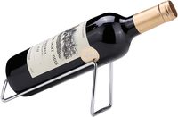 Support de présentoirs de vin en fil d'acier de comptoir porte-bouteille de vin simple en métal simple