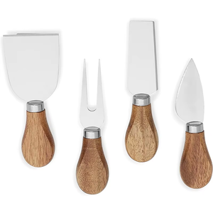 Ensemble de planches à charcuterie en marbre et bois d'acacia, 13 pièces, planche à fromage pour la cuisine avec 3 bols, 3 cuillères, 4 ustensiles pour hacher - Product Image 6