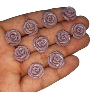 HARI OM CREATIONS ดอกไม้แกะสลักจากคริสตัลอเมทิสต์สีม่วงธรรมชาติจากราชสถาน ได้รับการรับรองจาก IGI ขายส่ง ของขวัญสำหรับบ้านและธุรกิจ - Product Image 1