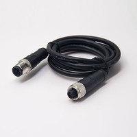 M12 5-poliges Formkabel 5-Pin Stecker auf Buchse Anschluss Anpassbare Länge