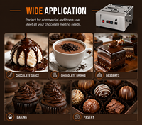 Machine à faire fondre le chocolat en acier inoxydable Cucina, grande capacité, usage commercial, chauffe-chocolat électrique