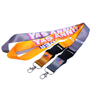 Chất lượng cao tùy chỉnh in Polyester Lanyard cổ với logo Jacquard in offset bao gồm móc cho phụ kiện quảng cáo - Product Image 1