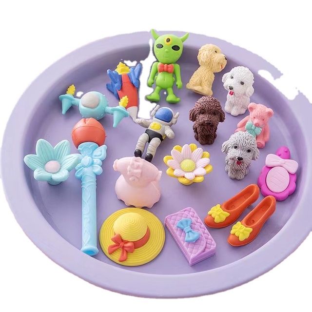 Hot Sale Cute Erasers Creative Animal Fruit Pencil Erasers Mini Kawaii Stationery Kids Student Office Supplies Eraser