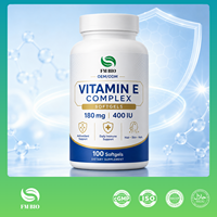OEM ODM Gélules de vitamine E naturelle 400 UI 180 mg Antioxydant Cheveux Peau Ongles Soutien immunitaire Complément alimentaire 100 gélules