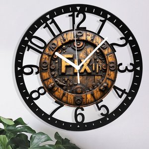 Horloge murale ronde en fer de style <span class=keywords><strong>pharmacie</strong></span> vintage de 25 cm avec une police de chiffres claire - Product Image 5