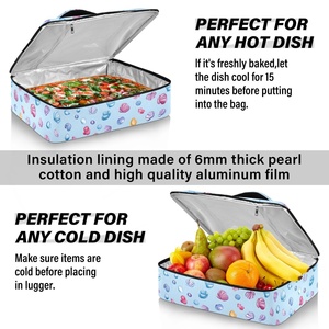 Aloha Hawaiian Shell Designer Plate Casserole Carrier Thermal Insulated Lunch BBQ Portable Lunch Cooler Pizza Delivery Bag 2025 - Product Image 5