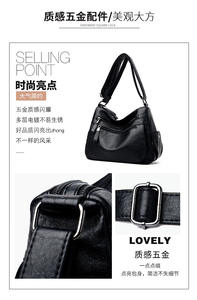 Sac à main de luxe pour femmes en cuir PU imperméable et souple de marque célèbre avec fermeture à glissière - Product Image 2