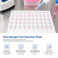 Plaque de test d'agglutination à la rose de Bengale jetable Degao, plaque de réaction blanche pour la détection de la brucellose vétérinaire
