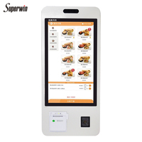 Kiosque de paiement tactile en libre-service Superwin CY-88 24 pouces Android 11 avec SDK pour la gestion des files d'attente (banques/hôpitaux/restaurants rapide) en métal