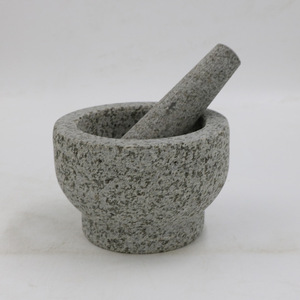 Mortiers en granit noir naturel et <span class=keywords><strong>pestal</strong></span> ail gingembre presse broyeur ustensiles de cuisine 100% mortier en pierre de marbre naturel avec ensemble de pilon - Product Image 1