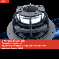 DYN Speaker Stereo mobil gaya Audio, komponen Speaker mobil 6.5 inci Woofer RMS 100W Midrange Tweeter Fullrange 6.5 "2 Jalan