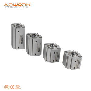 Cilindro Neumático Compacto de Doble Acción de Aleación de Aluminio CDQ2B, Imán, Presión de Trabajo de 0.1-0.9Mpa, Puertos de 3/8\", Resistencia de 1.35MPa - Product Image 3
