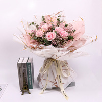 Papier d'emballage pour fleurs de haute qualité, motif marbre doré, imperméable, papier spécial pour l'emballage de bouquets, nouveaux fournitures de magasin