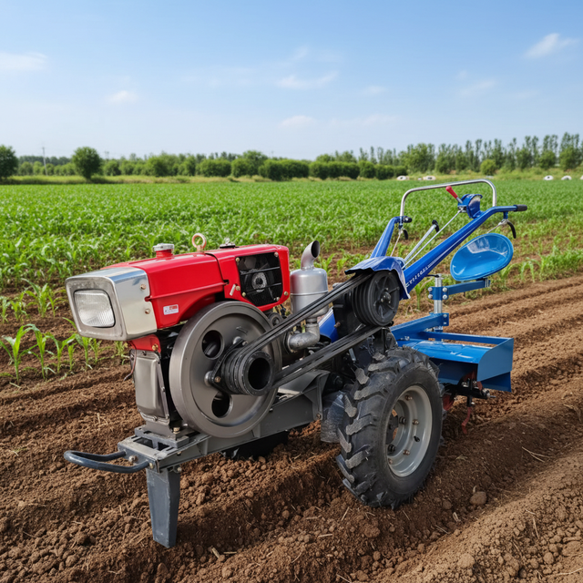 Mini 2WD Walking Agricultural Tractor with Engine Compact and Multi-Functional for Small Farms High Productivity