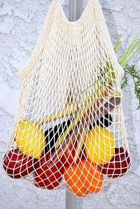 Bolsas de Comestibles Reutilizables, Bolsa de Red de Algodón, Bolsa para Frutas y Verduras de Granjero - Product Image 4