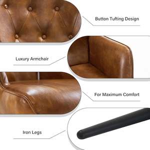 <span class=keywords><strong>Mid</strong></span>-<span class=keywords><strong>century</strong></span> woonkamerstoelen, comfortabele fauteuil, relaxfauteuil, gastenfauteuil, <span class=keywords><strong>wingback</strong></span> stoel, accentstoel voor studeerkamer/kaptafel - Product Image 4