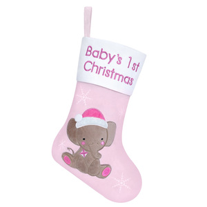<span class=keywords><strong>Chaussette</strong></span> de Noël pour bébé, en coton, motif éléphant mignon, peluche douce, flocon de neige, souvenir de naissance pour nouveau-né - Product Image 3