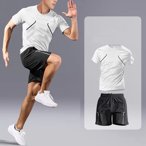 Ensemble de survêtement de fitness respirant et confortable à séchage rapide, personnalisé, de haute qualité, vente directe d'usine, prix bas - Product Image 3