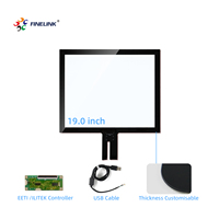 Panel de Pantalla Táctil Capacitiva PCAP de 19.0 Pulgadas 5:4 Multitáctil EETI ILITEK USB I2C RS232 para Kiosco POS ATM HMI