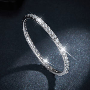 Wholesale Price 4mm Moissanite <b>Tennis</b> <b>Bracelet</b> Classic Style Synthetic Dia Bangle Ready to Ship for Christians - Product Image 5