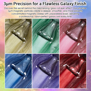 BOZLIN NOUVEAUTÉ Vernis à ongles gel œil de chat 3μm sans HEMA sans TPO, gel <span class=keywords><strong>UV</strong></span> œil de chat, prix d'usine, vernis à ongles gel magnétique œil de chat - Product Image 4