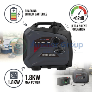 Generador Eléctrico Silencioso de 1.8KW 48V DC para Carga de Vehículos, AC.501.055.02, Inversor Portátil de Gasolina para Camiones, Camping y Actividades al Aire Libre - Product Image 2